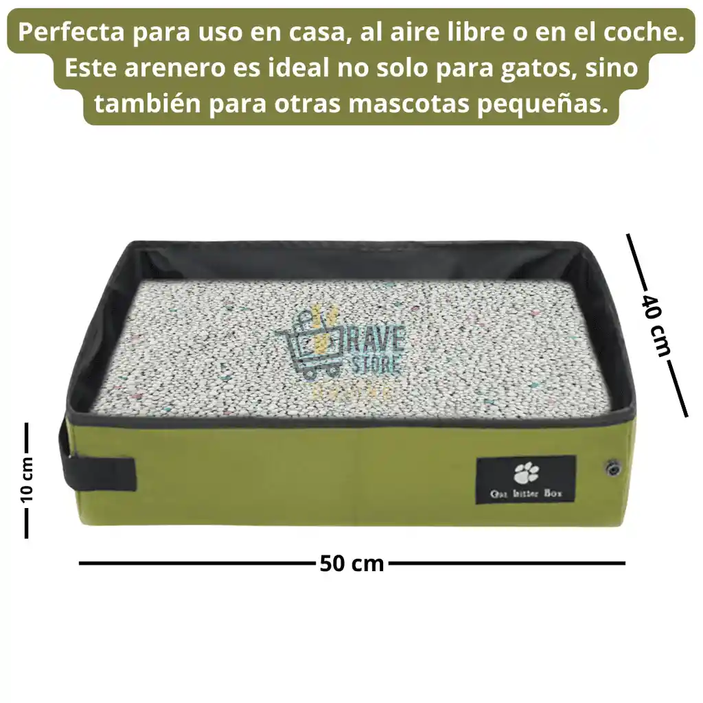Arenero Plegable Para Gatos - Caja De Arena Portátil