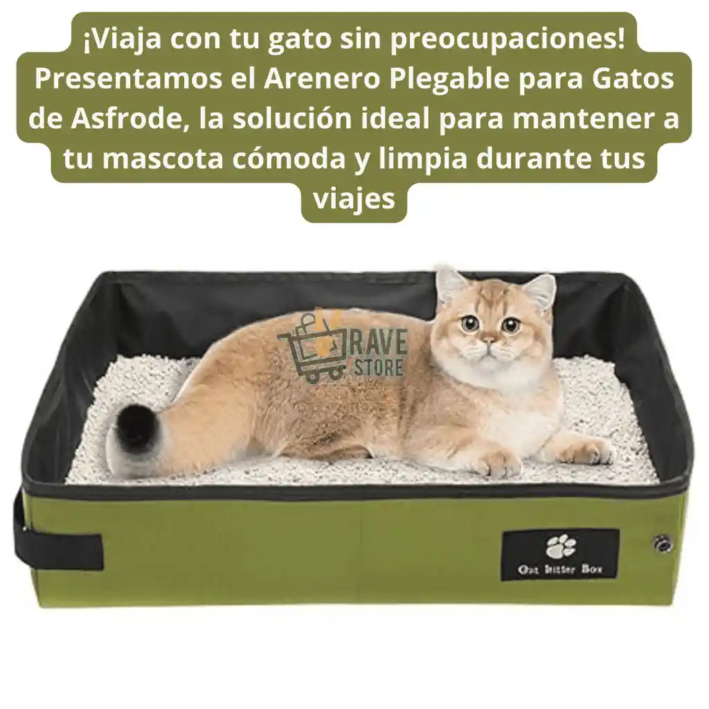 Arenero Plegable Para Gatos - Caja De Arena Portátil