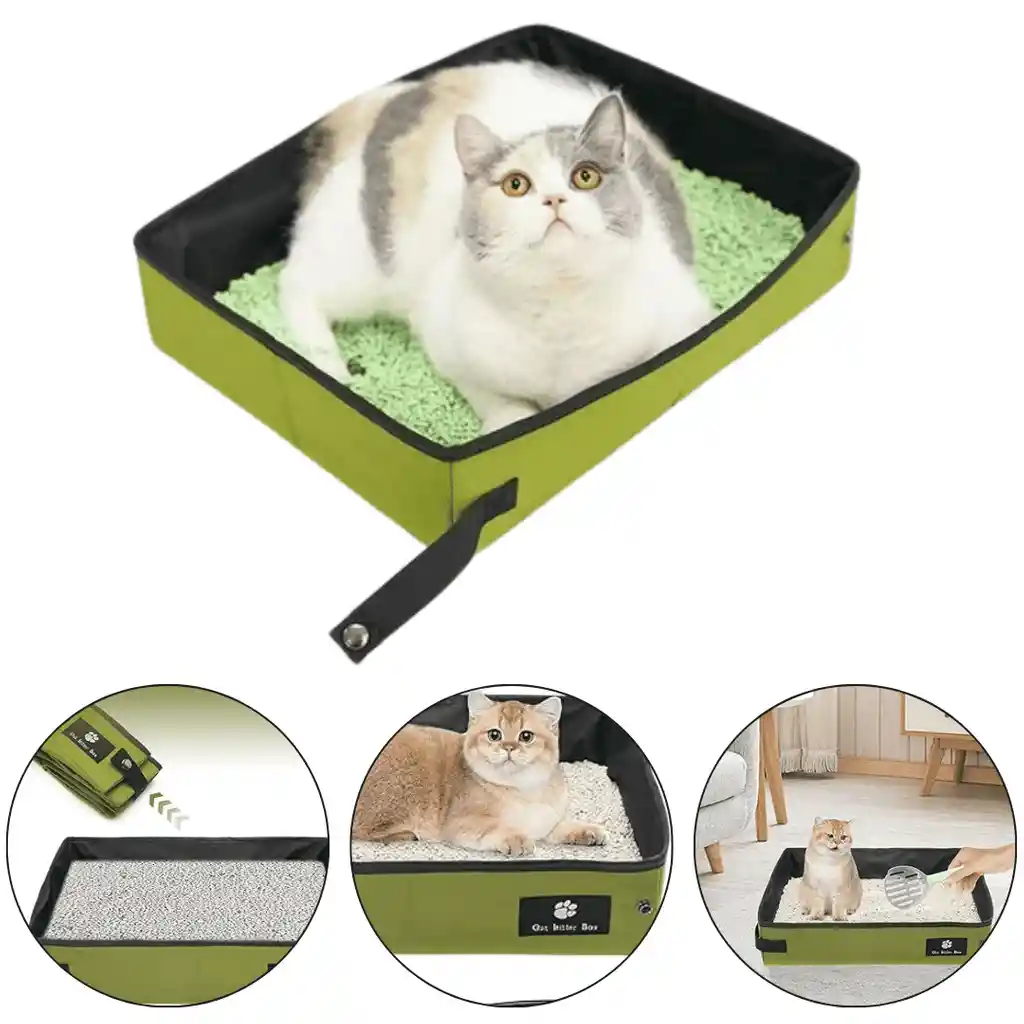 Arenero Plegable Para Gatos - Caja De Arena Portátil