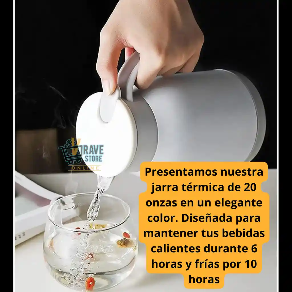 Termo Jarra Térmico Mantiene Temp Fría/caliente 600ml