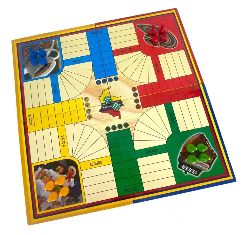 Parques Plegable X4 Y X6 Jugadores Magnetico 40x40cm + Fichas