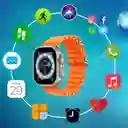 Kit Reloj Smart Watch X8 Ultra + Audífonos Inalambricos + Power Bank Color Naranja