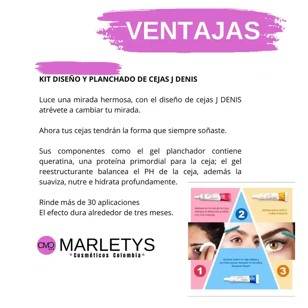 Kit Diseño De Cejas Laminado O Planchado De Cejas J Denis