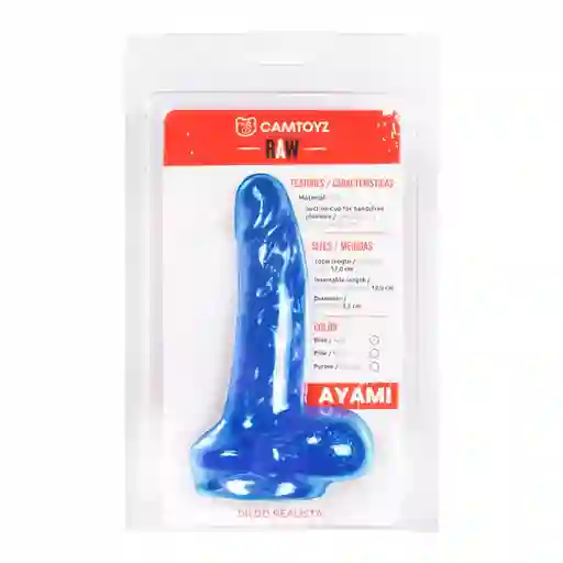Dildo Realista Camtoyz Raw Azul 17cm X 13cm X 3.5cm