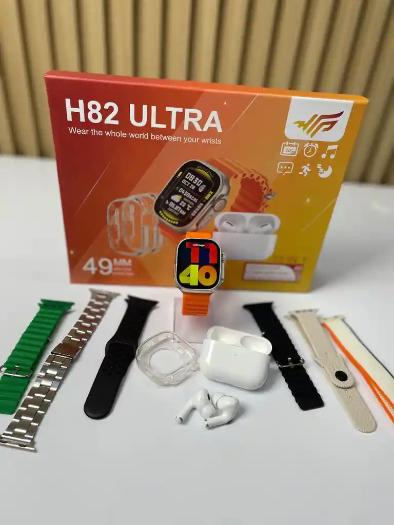 Combo Smartwatch H82 Ultra 10 En 1