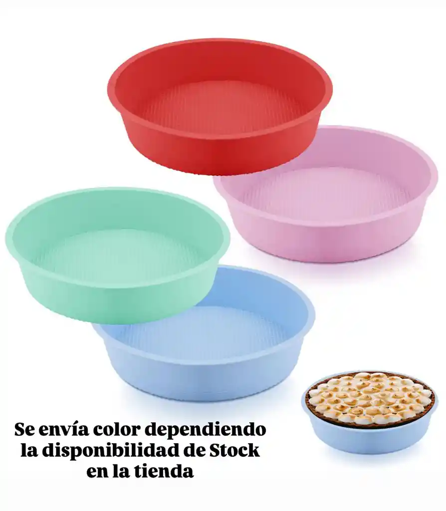 Molde Para Pastel Siliconado Antiadherente 21cm Ancho X 6cm Alto