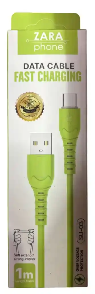 Cable De Carga Tipo Usb A Tipo C Verde Manzana
