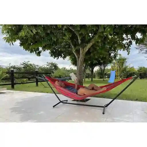 Hamaca Portátil Soporte Desarmable Mas Estuche Colores Varios