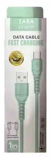 Cable De Carga Tipo Usb A Tipo C Verde Menta