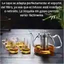 Tetera En Vidrio De 1.2 Litros Con Filtro Infusor Extraíble