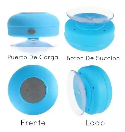 Bocina Bluetooth Impermeable Para Baño Con Ventosa Recargable