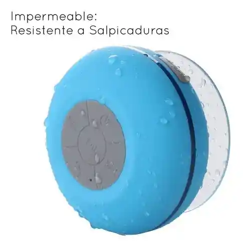 Bocina Bluetooth Impermeable Para Baño Con Ventosa Recargable