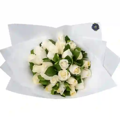 Flores Para Regalar 24 Rosas Blancas
