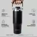 Termo Botella Termica Con Mango Buffer Acero Inoxidable Negro