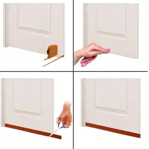 Tapón Silicona Guarda Polvo Para Puertas - Ajustable Color Café