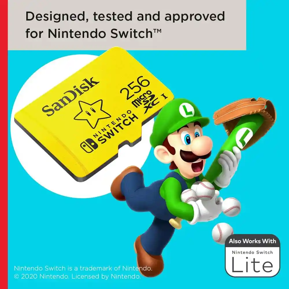 Tarjeta Para Nintendo Sandisk 256gb Microsdxc U3 Original