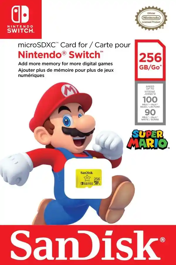 Tarjeta Para Nintendo Sandisk 256gb Microsdxc U3 Original