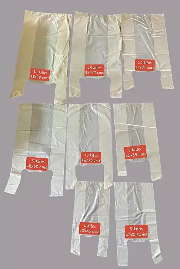 Bolsas Plásticas 3 Kilos Con Manija(capacidad 3 Kilos)