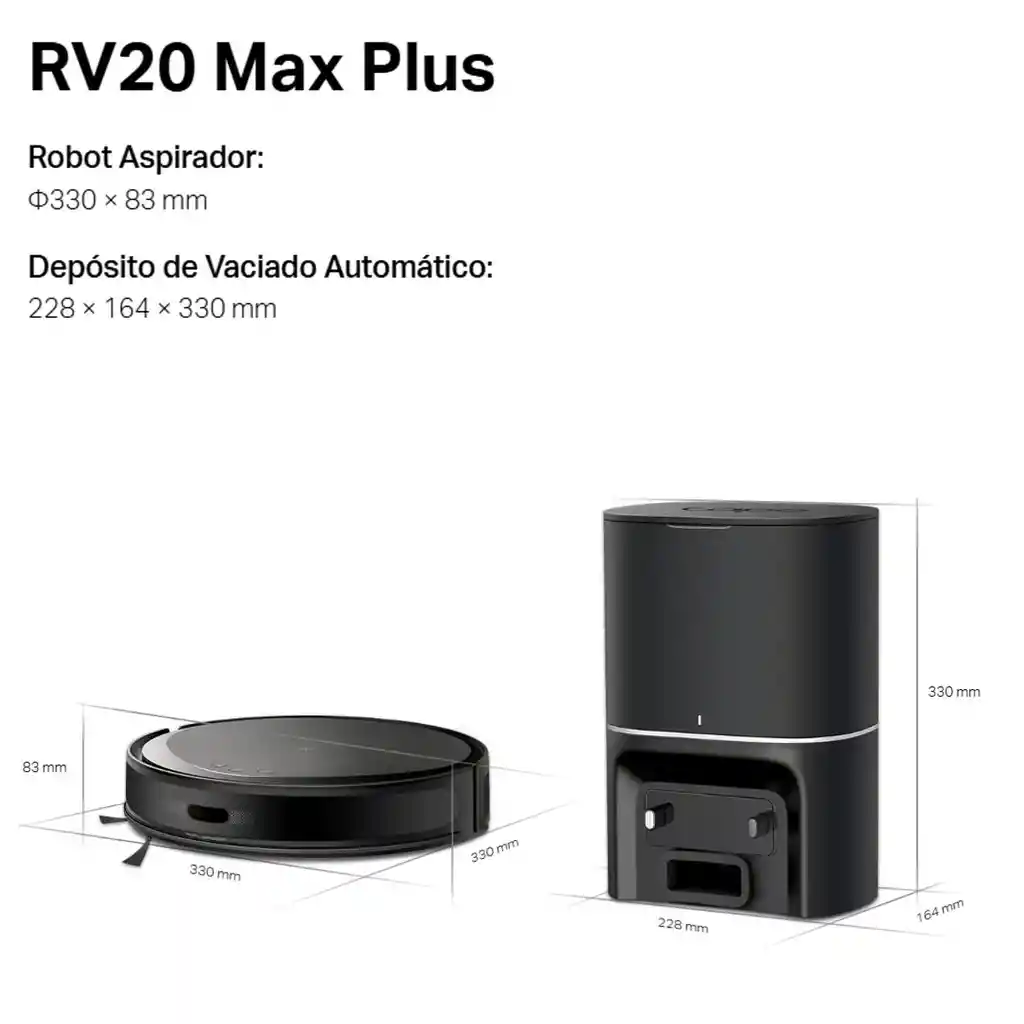 Aspiradora Robot Smart + Estación Tp-link Tapo Rv20 Max Plus