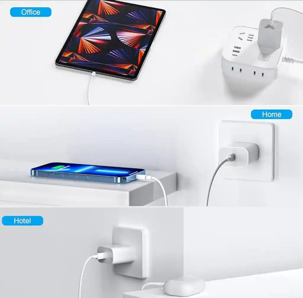 Adaptor Rapido Usb Tipo C Color Blanco