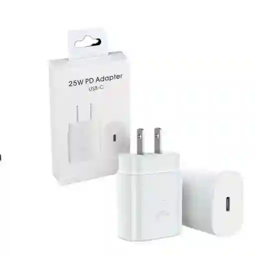 Adaptador Samsung 25w Tipo C Super Carga Rapida / Blanco