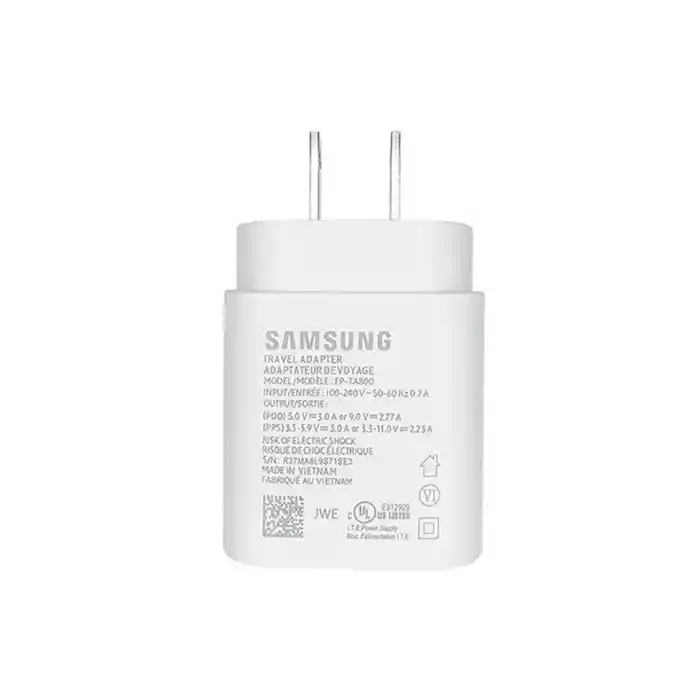 Adaptador Samsung 25w Tipo C Super Carga Rapida / Blanco