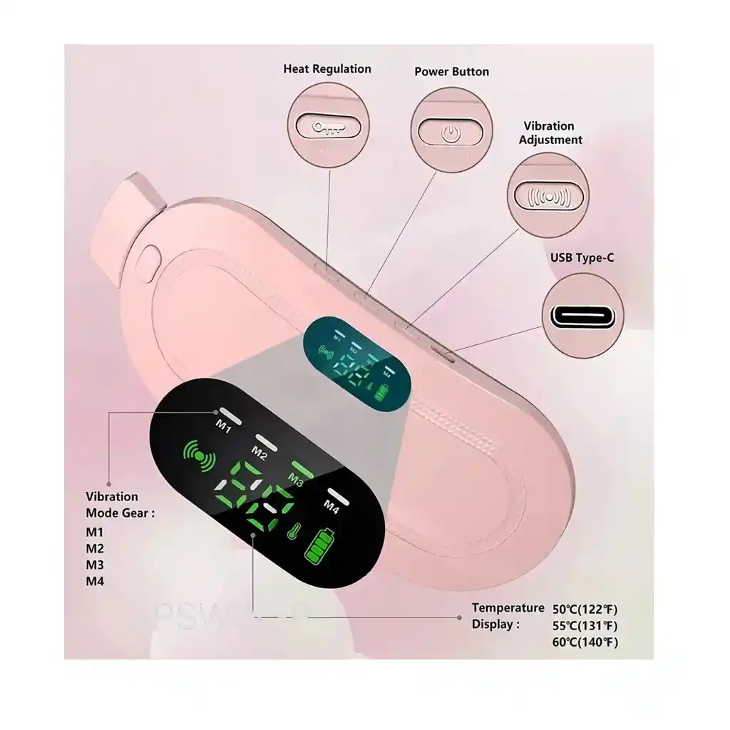 Almohadilla Termica Masajeador Electrico Dolor Menstrual Abs