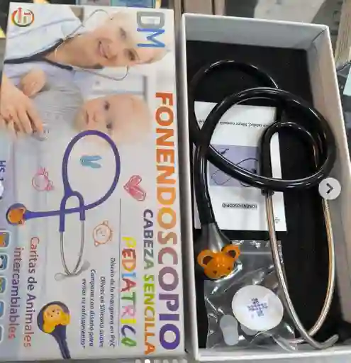 Fonendoscopio Pediatrico Diseño Animales Intercambiables Dm