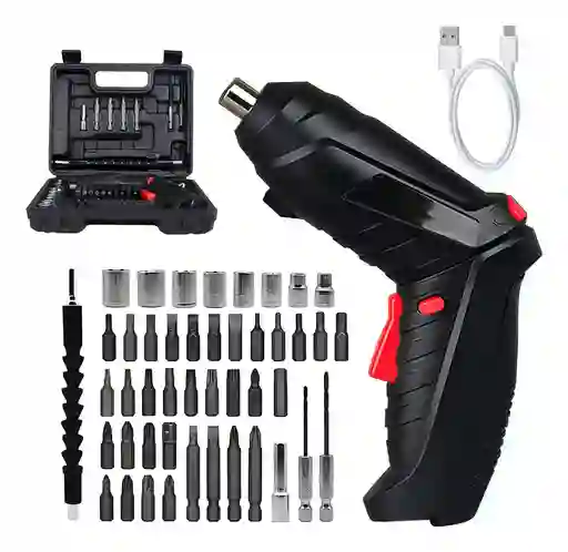 Kit Destornillador Eléctrico 48 Piezas Recargable Inalámbrico Slim Company Mini Atornillador De Precisión, Taladro Para Reparación