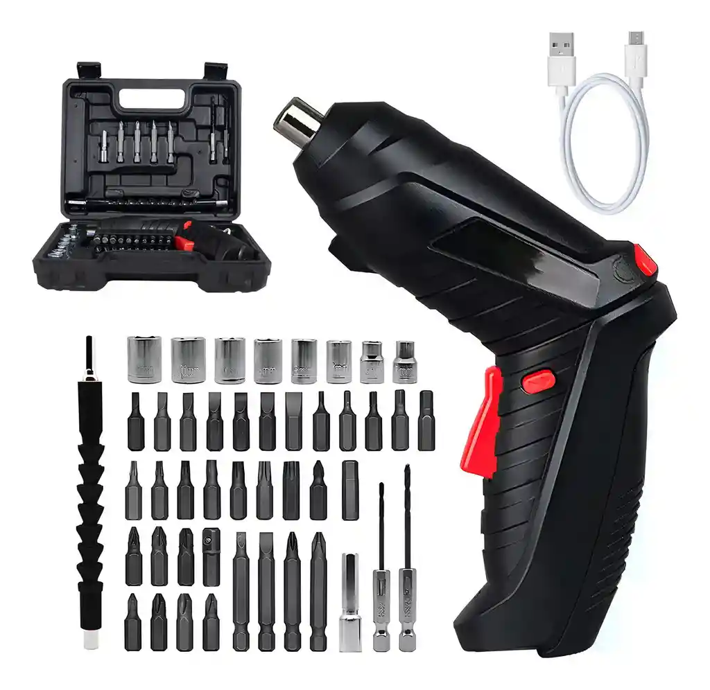 Kit Destornillador Eléctrico 48 Piezas Recargable Inalámbrico Slim Company Mini Atornillador De Precisión, Taladro Para Reparación