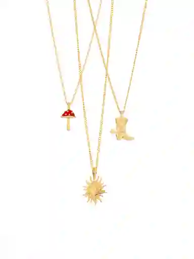 Set Collar Bota + Aretes Cactus