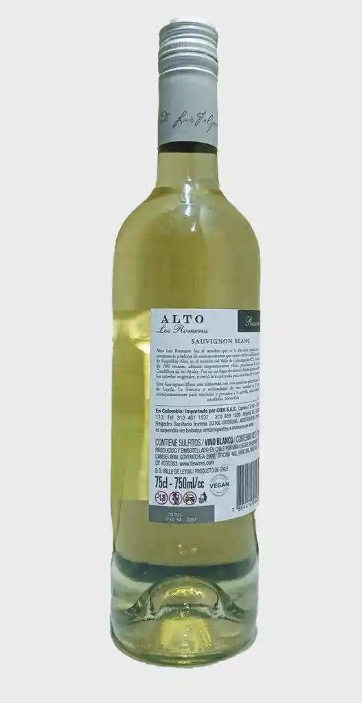 Vino Alto Los Romeros, Sauvignom Blanc
