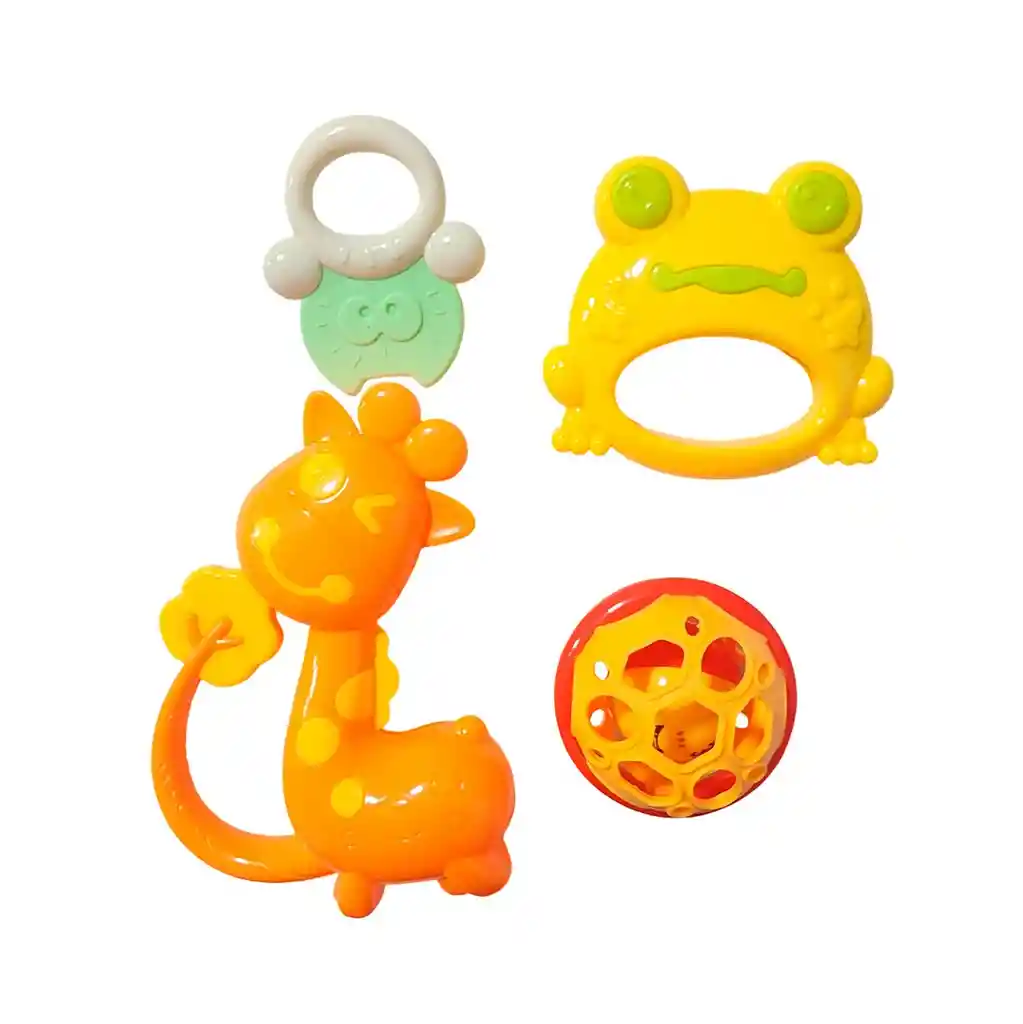 Sonajero Estimulación Temprana Bebé Juguete Didactico X 4 Un