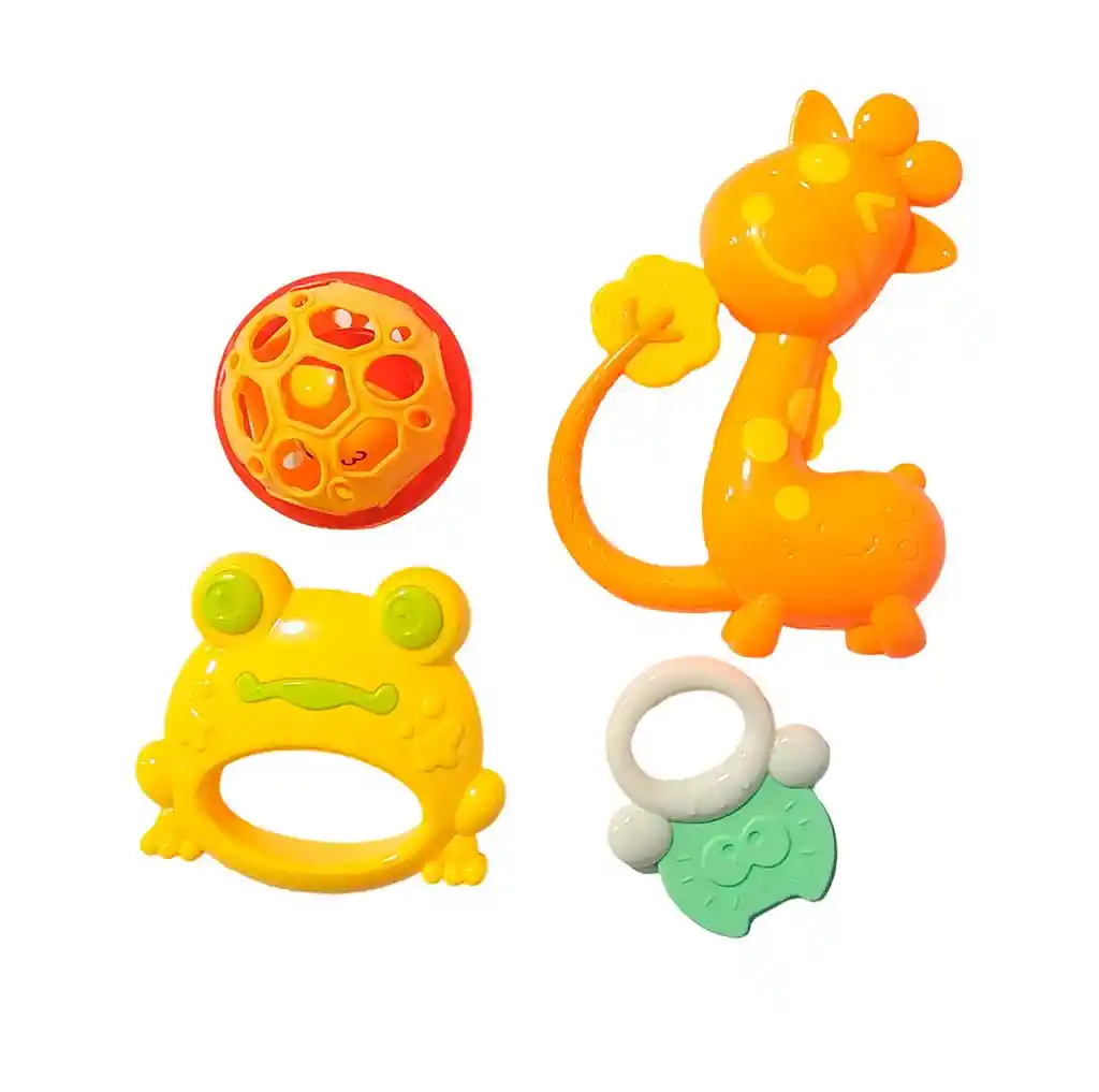 Sonajero Estimulación Temprana Bebé Juguete Didactico X 4 Un