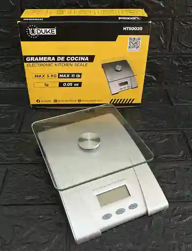 Gramera Digital Duke 5kl En Base De Vidrio