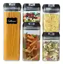 Contenedor Organizador De Cocina Despensa Plástico Set X5