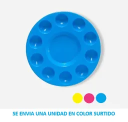 Paleta Plastica Redonda Para Mezclar Pintura Óleos Vinilos Colores Surtidos