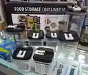 Recipientes Sellables Herméticos Para Alimentos X 7 Color Negro