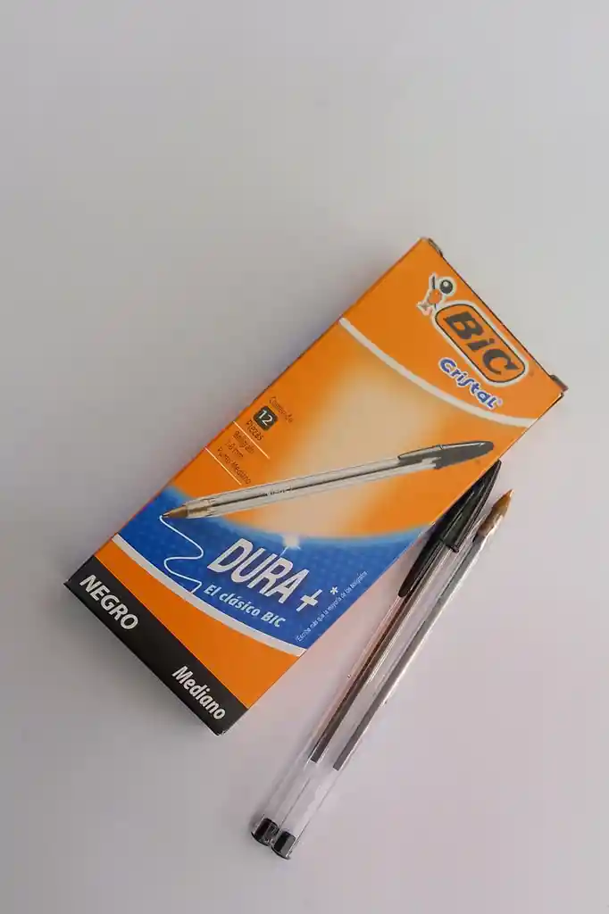 Esfero Bic Cristal Clasico Punta Media Negro *12