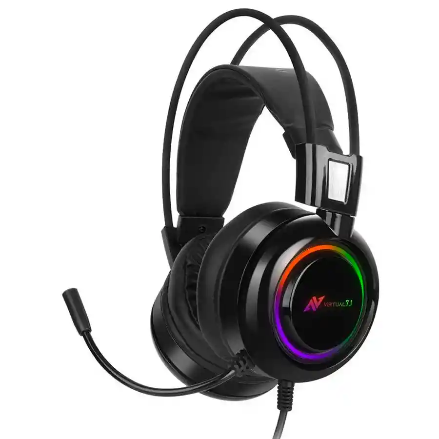 Diadema Gamer Abko Core B780 Negra Rgb