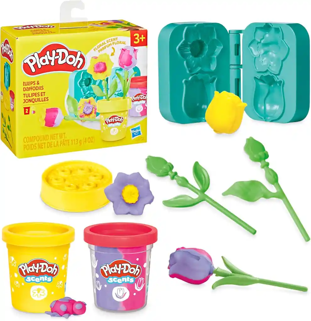 Juguete Creativos Play-doh Set Tulipanes Y Flores Para Niños