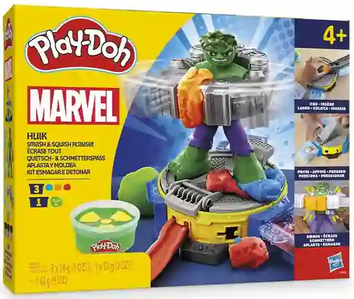 Juguete Play-doh Marvel Hulk Aplasta Y Moldea Para Niños