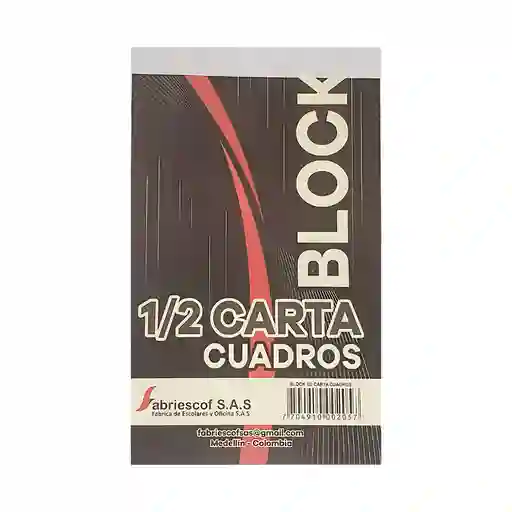 Block Bond 1/2 Carta Cuadros