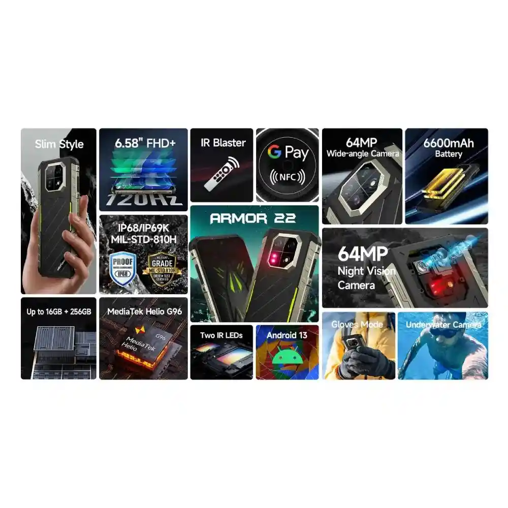 Celular Smarphone Ulefone Armor 22 128gb