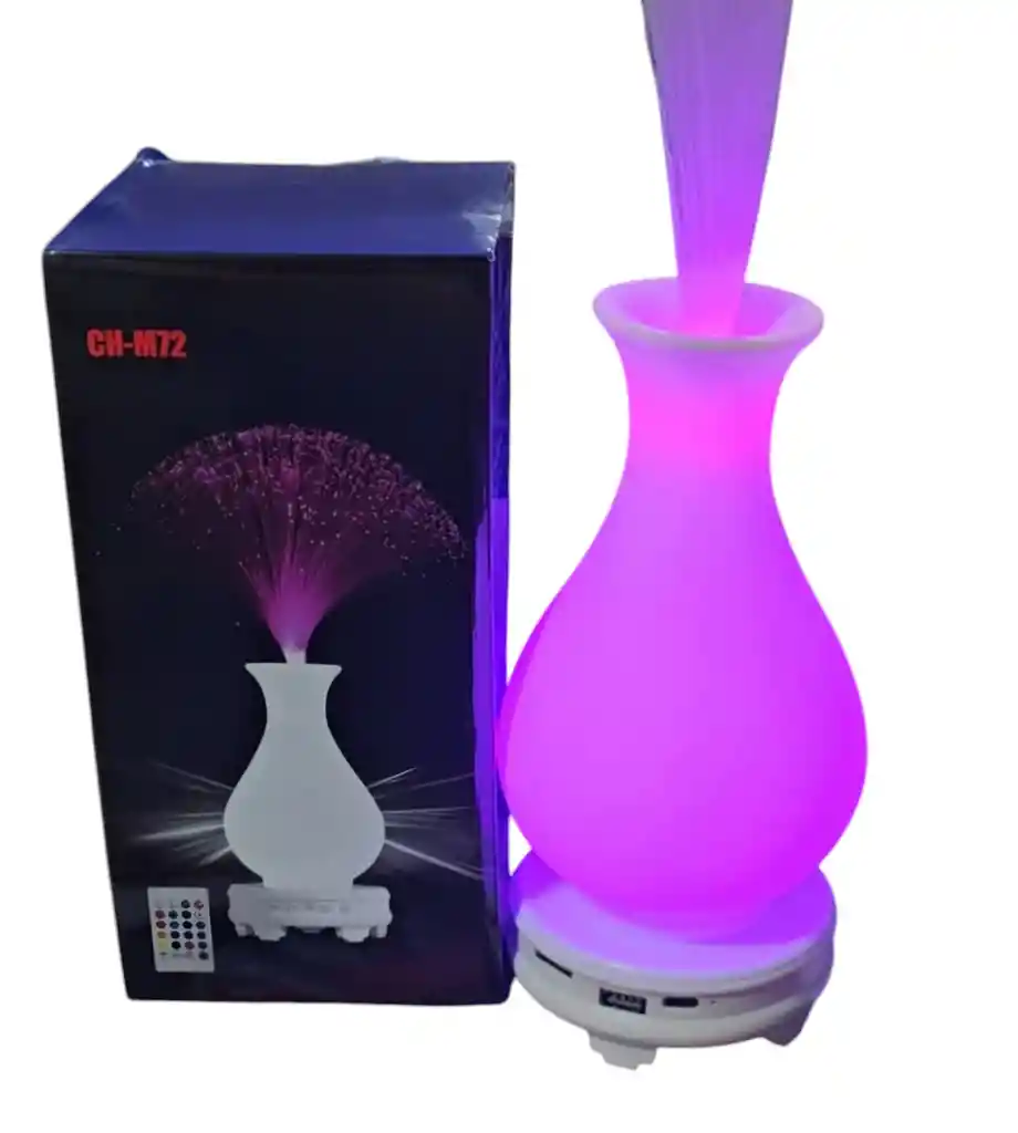Parlante Florero Bluetooth 12 Colores Fibra Optica Y Control Remoto