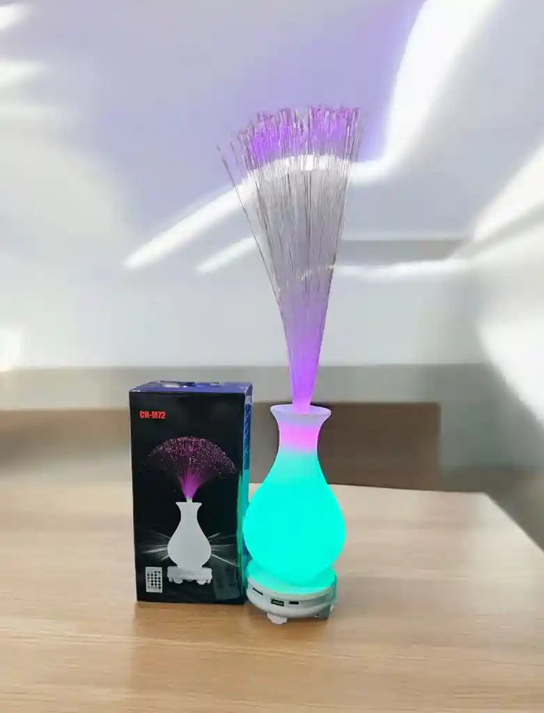 Parlante Florero Bluetooth 12 Colores Fibra Optica Y Control Remoto
