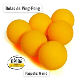 Bolas De Ping-pong X 6 Und Ping Pong Tennis De Mesa