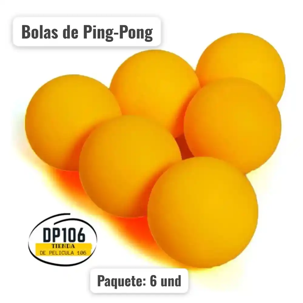 Bolas De Ping-pong X 6 Und Ping Pong Tennis De Mesa