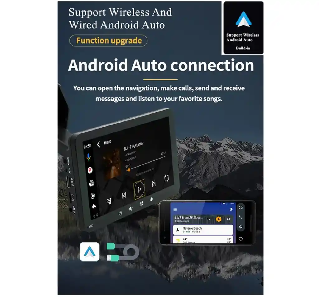 Pantalla Carplay Carro 7 Pulgadas