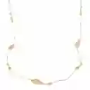 Set Collar + Aretes Hojas Talladas En Acero Inoxidable